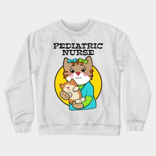 Pediatric Nurse Cat with Kitten Crewneck Sweatshirt